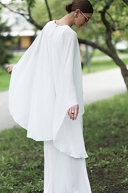 Юбка из шифона с подкладом