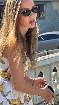 Сарафан из хлопка с лимонами миди