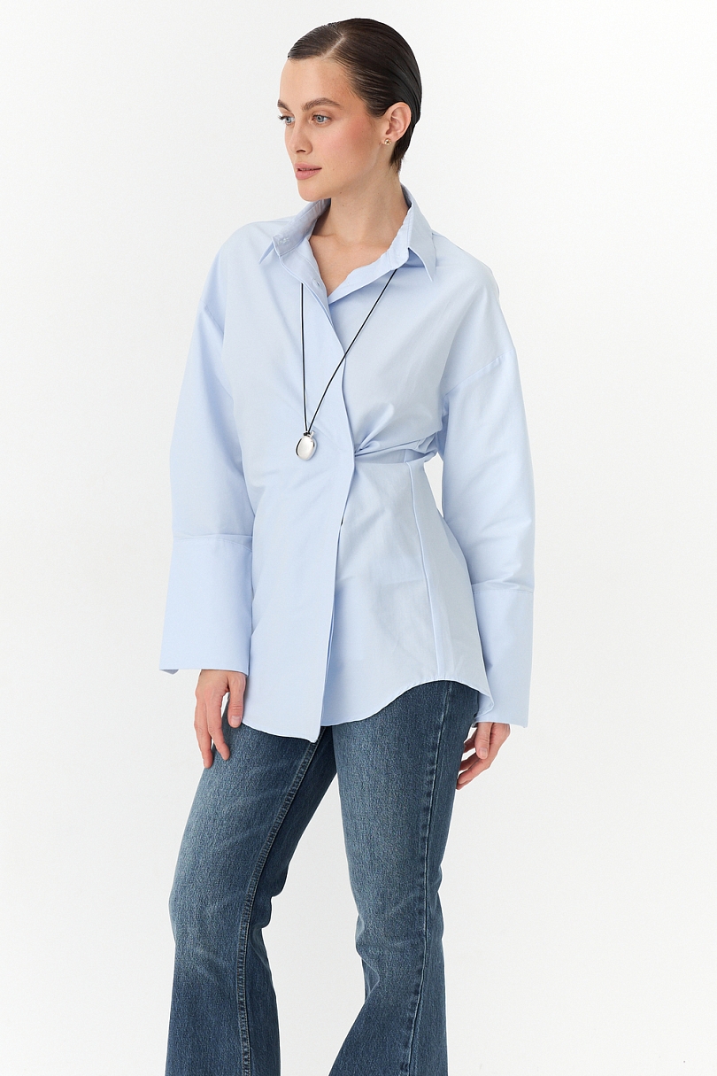 Рубашка приталенная с ассиметрией