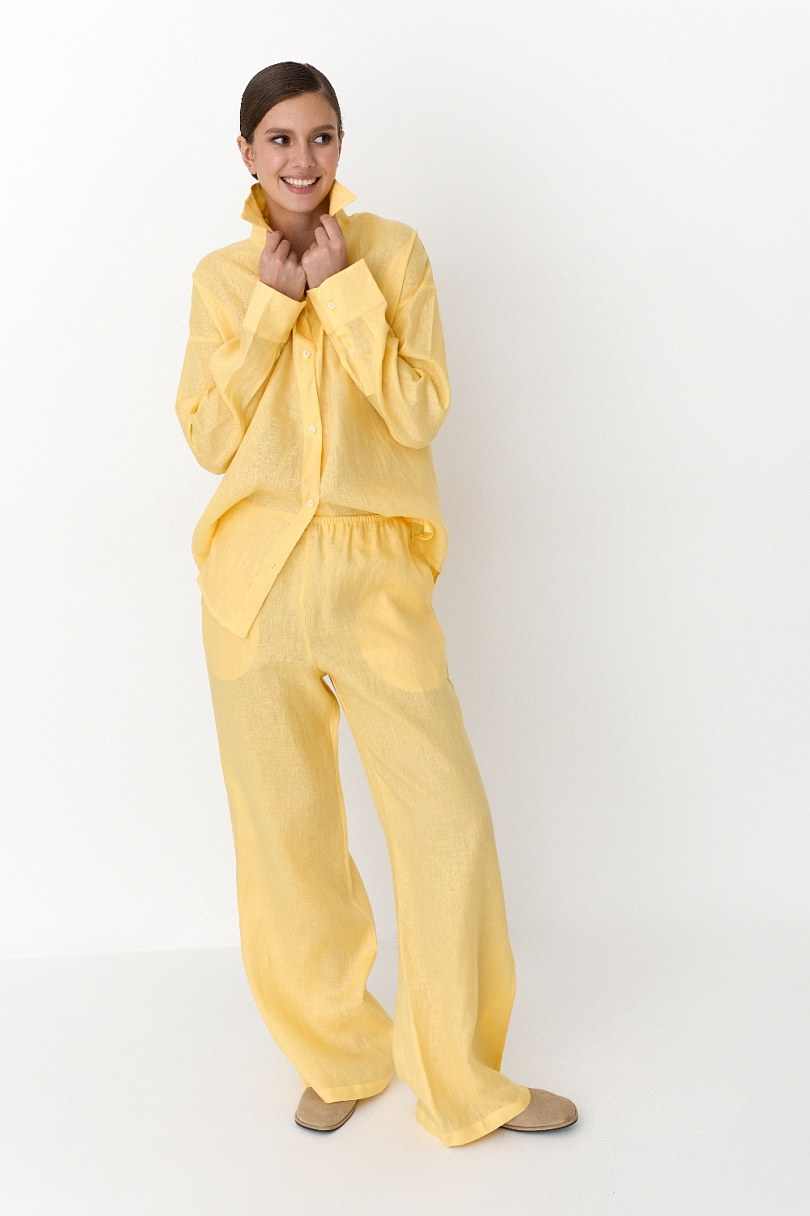 Рубашка из 100% премиум льна