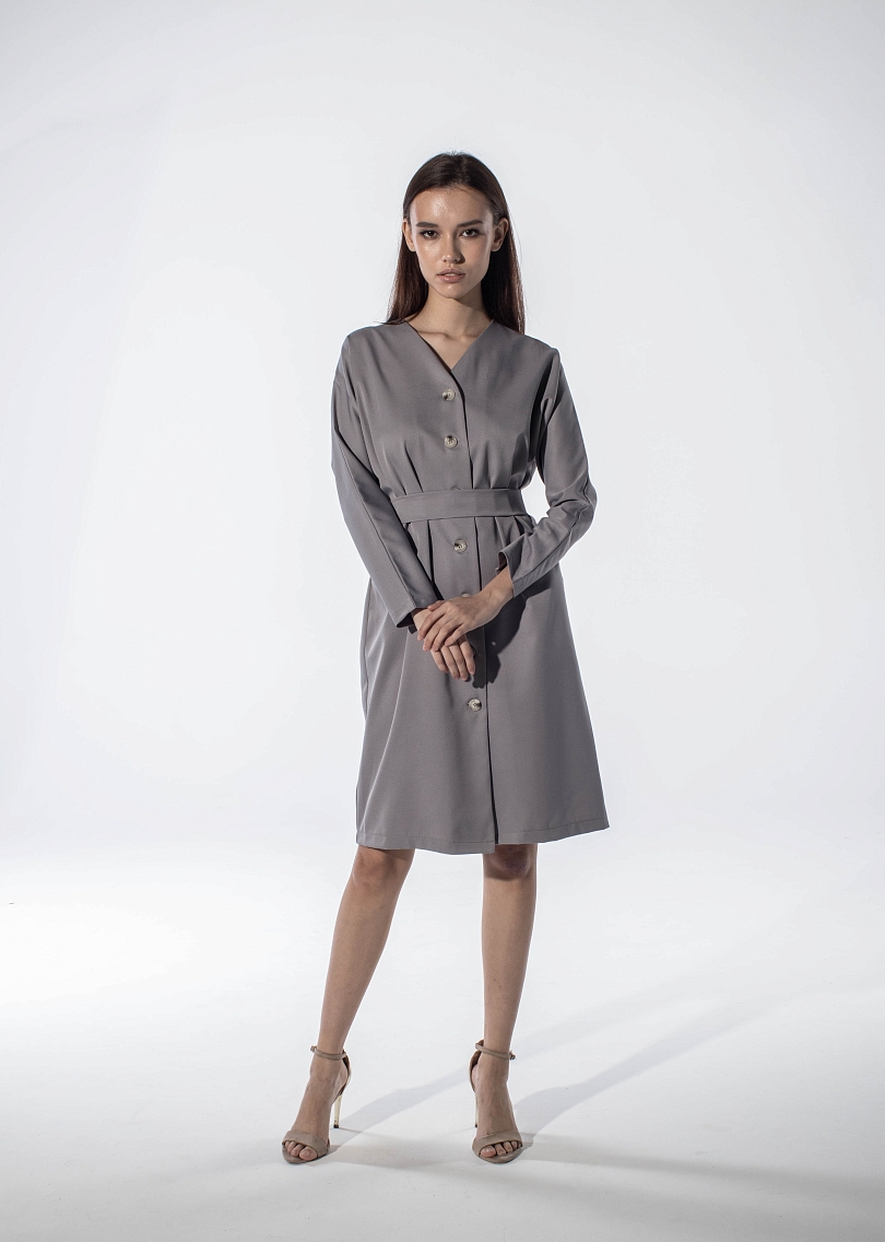 Платье с пуговицами спереди
