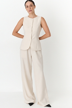 Жилет из смесового льна и тенсела