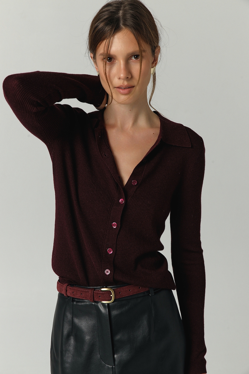 Кардиган на пуговицах из шерсти мериноса