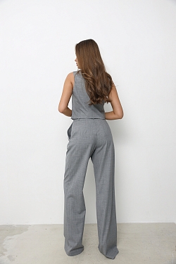 Брюки палаццо шерстяные