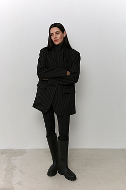 Пальто-бушлат в полоску