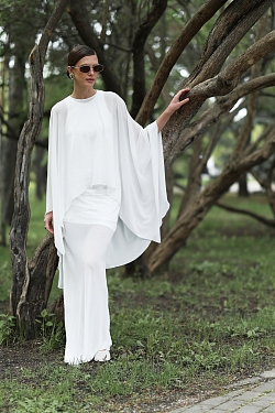 Юбка из шифона с подкладом