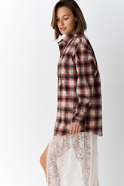 Рубашка в клетку оверсайз