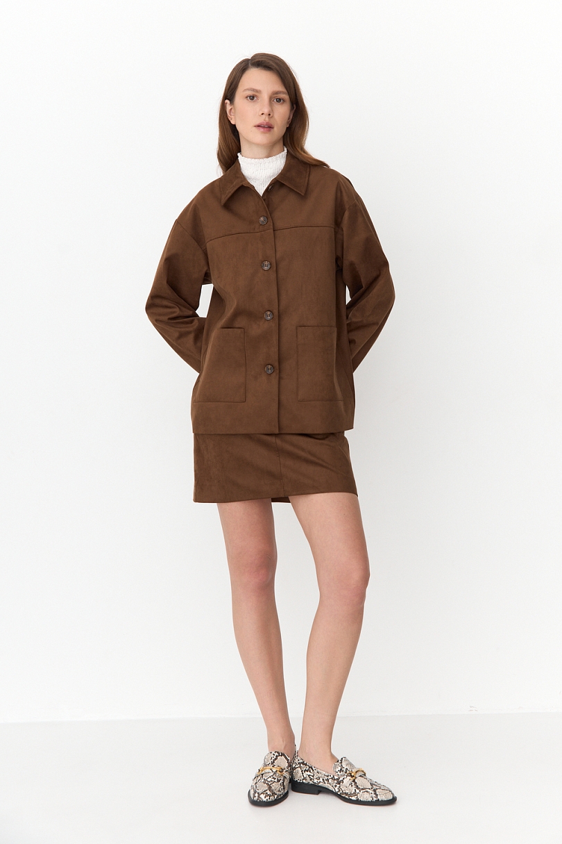 Жакет из замши на подкладе