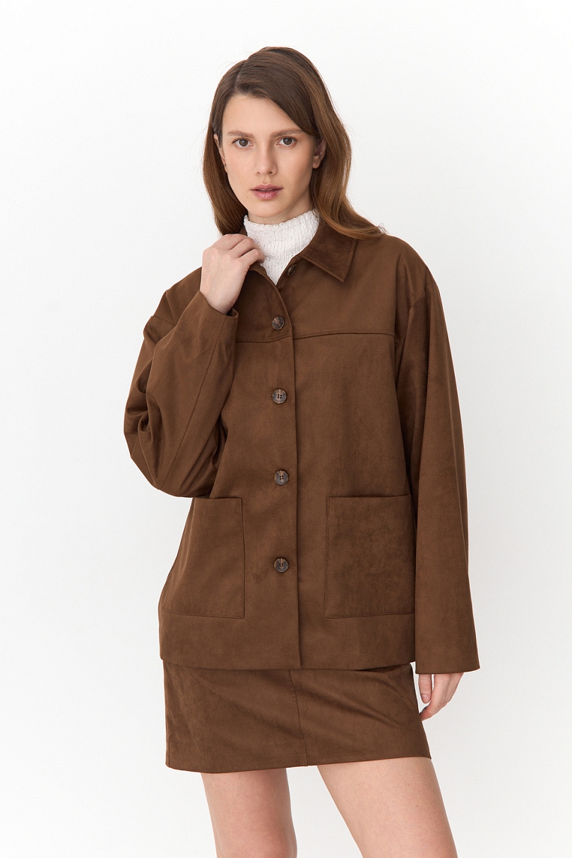 Жакет из замши на подкладе