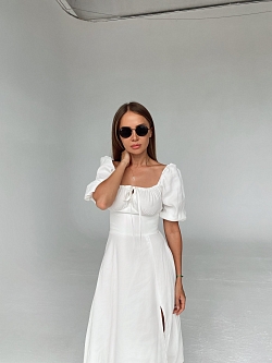 Платье с завязками на груди 