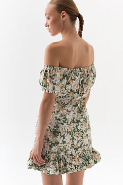 Платье мини из хлопкового ришелье