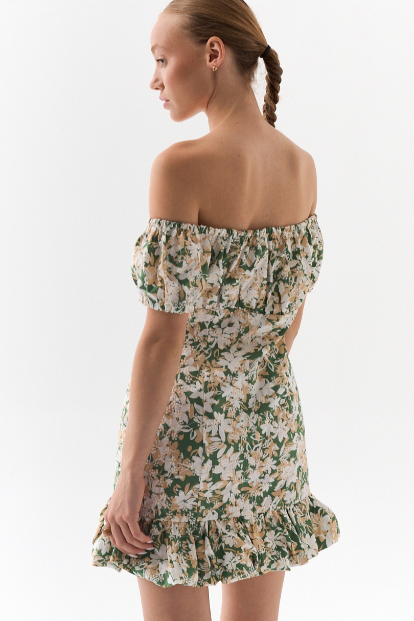 Платье мини из хлопкового ришелье