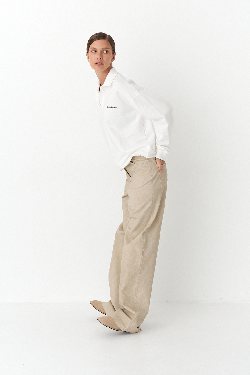 Свитшот поло с вышивкой