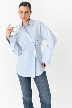 Рубашка приталенная с ассиметрией