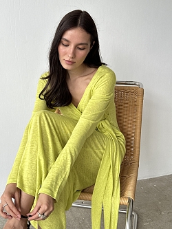 Платье изо 100% трикотажного льна с деталью