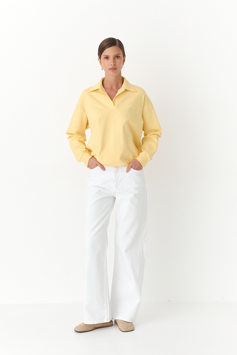 Свитшот поло с вышивкой