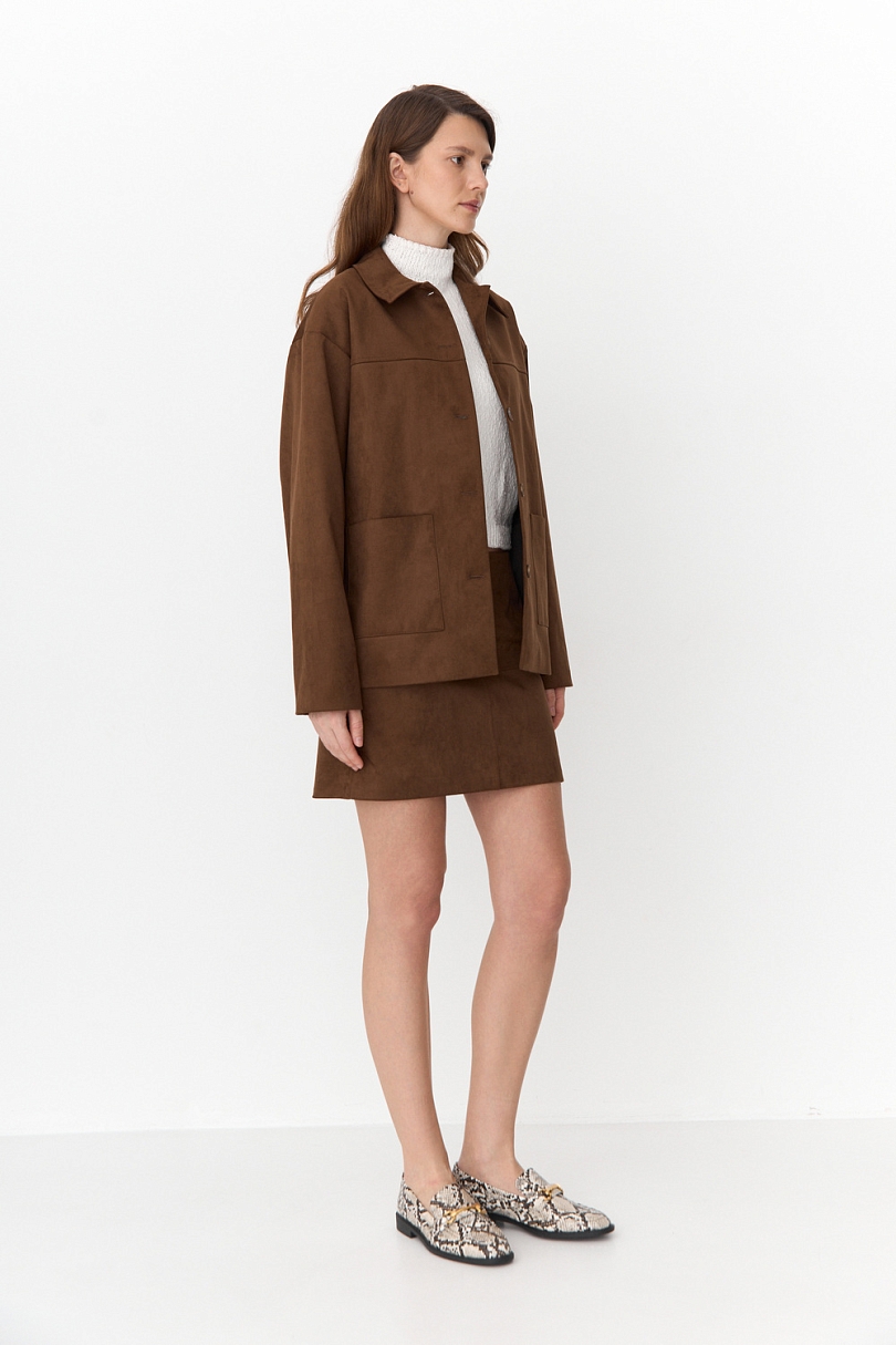 Жакет из замши на подкладе