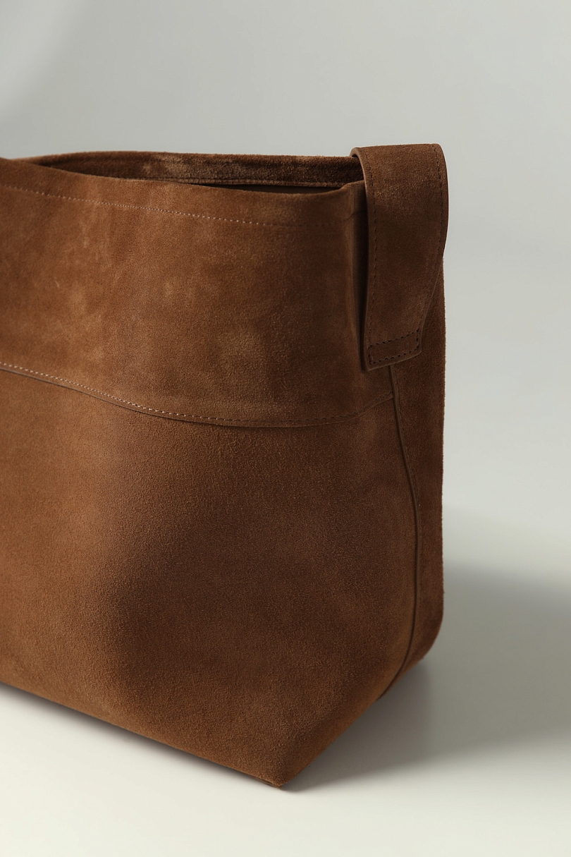 Сумка шоппер из натуральной замши