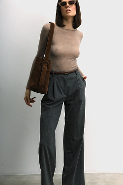 Брюки палаццо в полоску