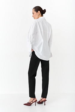 Рубашка приталенная с ассиметрией