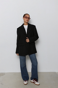 Пальто-бушлат в полоску