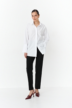 Рубашка приталенная с ассиметрией