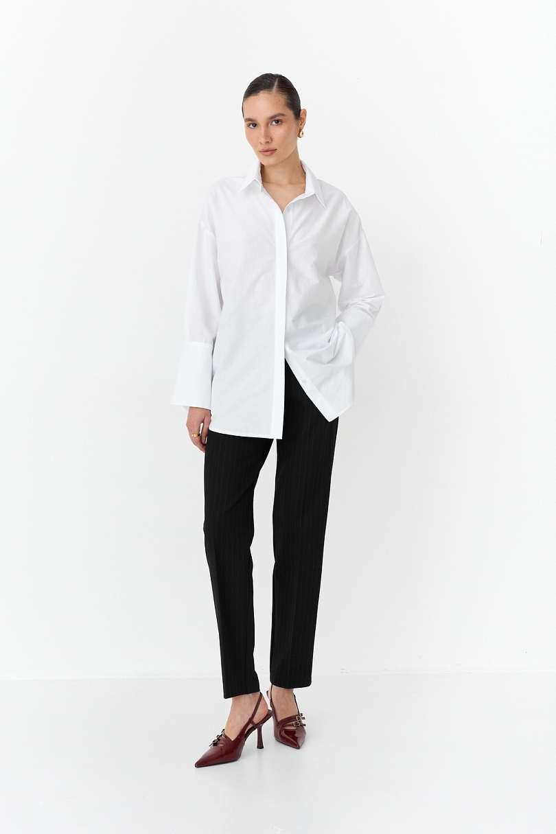 Рубашка приталенная с ассиметрией