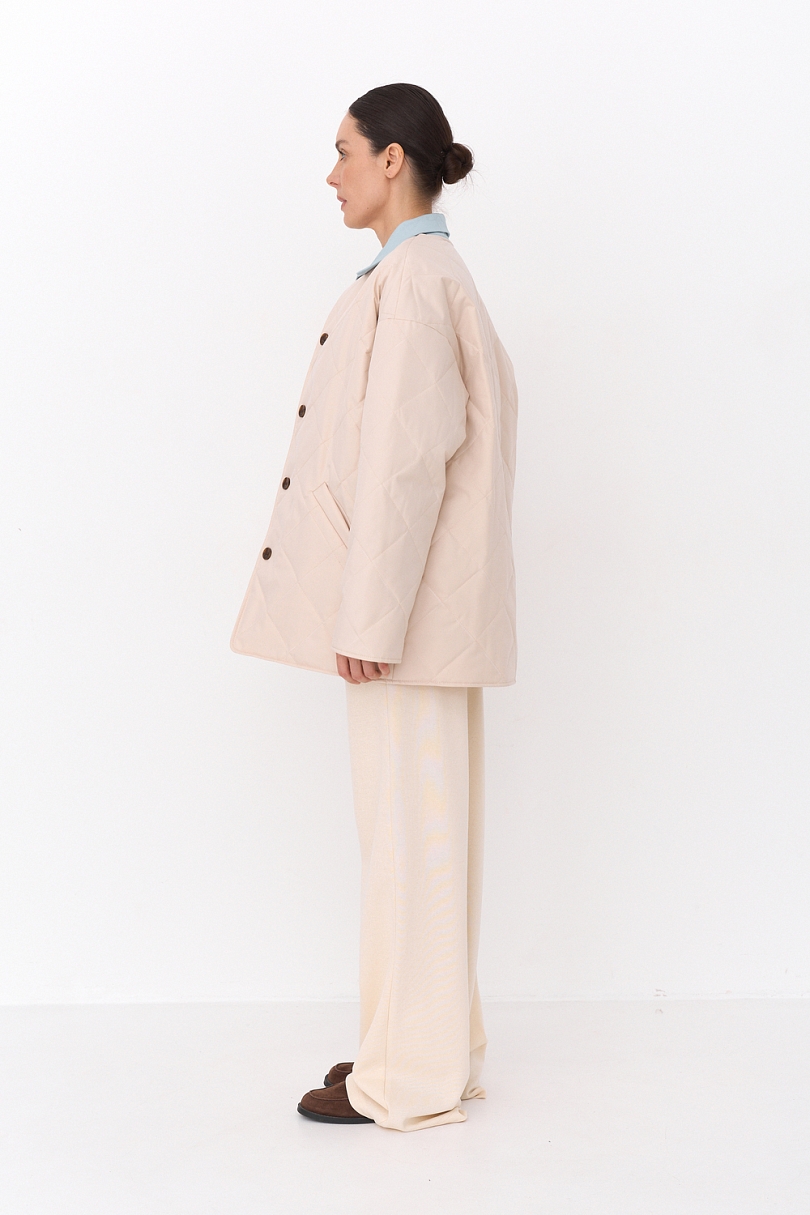 Куртка стеганная с отделкой