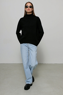 Джинсы прямые с завышенной посадкой