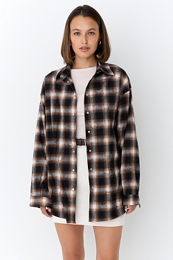 Рубашка в клетку оверсайз