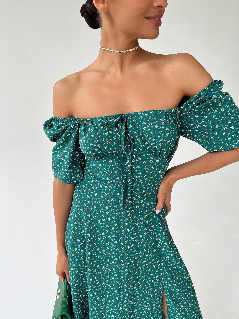 Платье с завязками на груди 