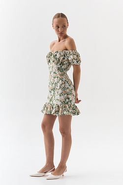 Платье мини из хлопкового ришелье