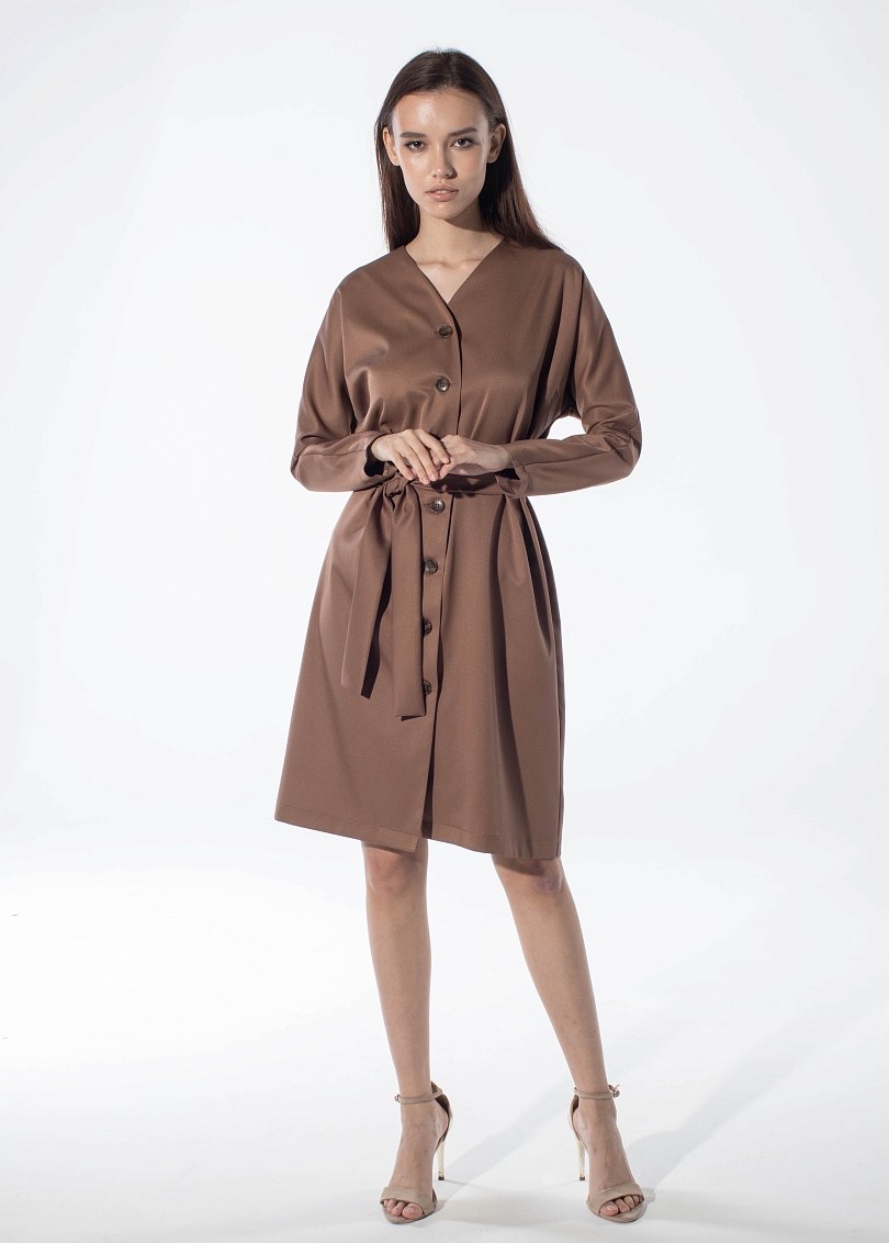 Платье с пуговицами спереди
