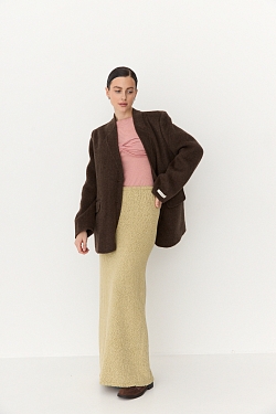 Пальто укороченное из шерсти double face