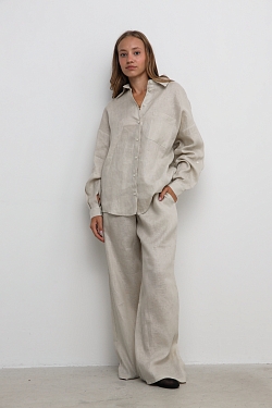 Брюки базовые из 100% премиум льна