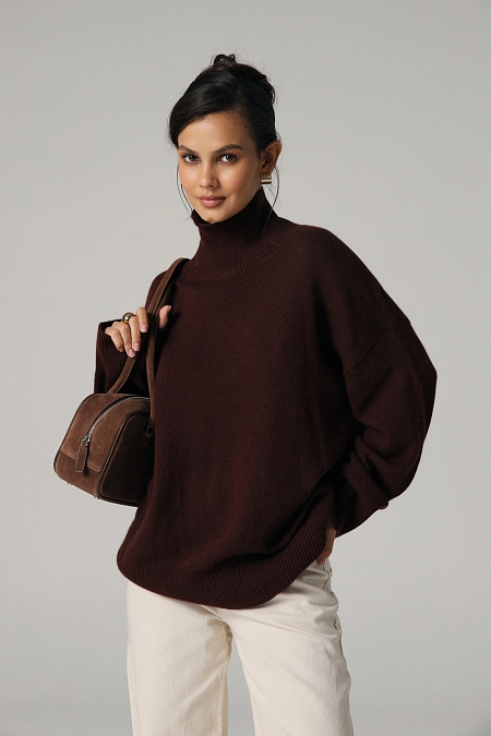 Свитер с широкими рукавами с ангорой