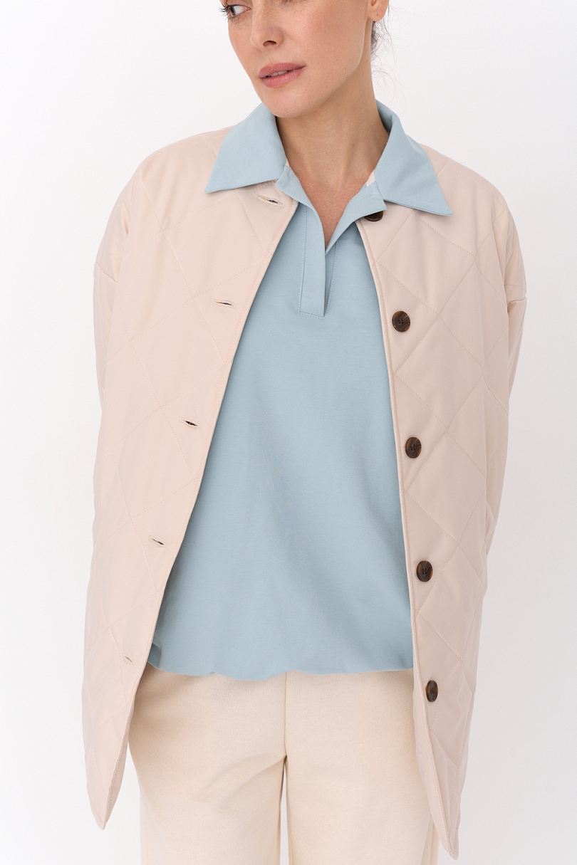 Куртка стеганная с отделкой