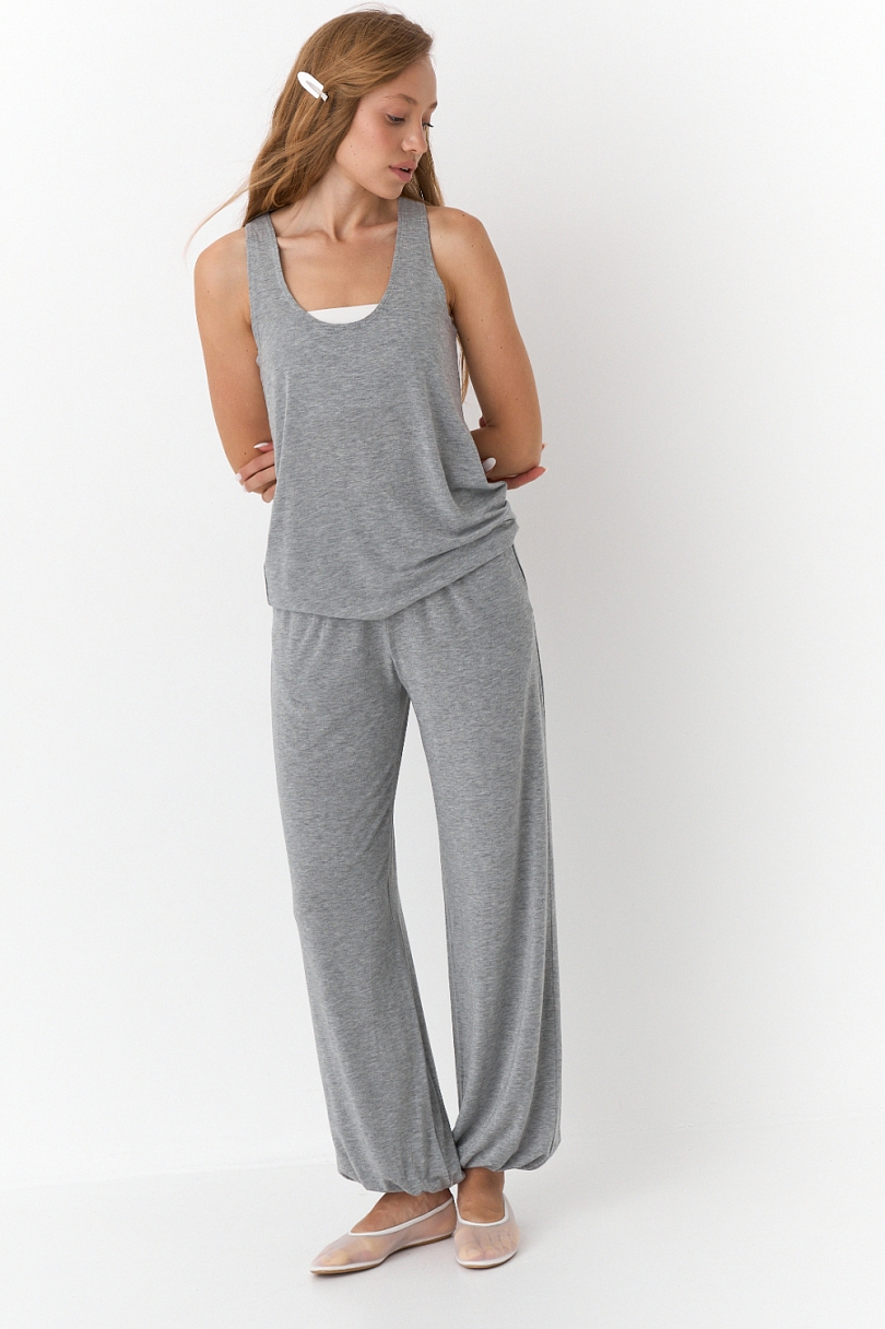 Брюки свободные с резинкой из тенсела CL