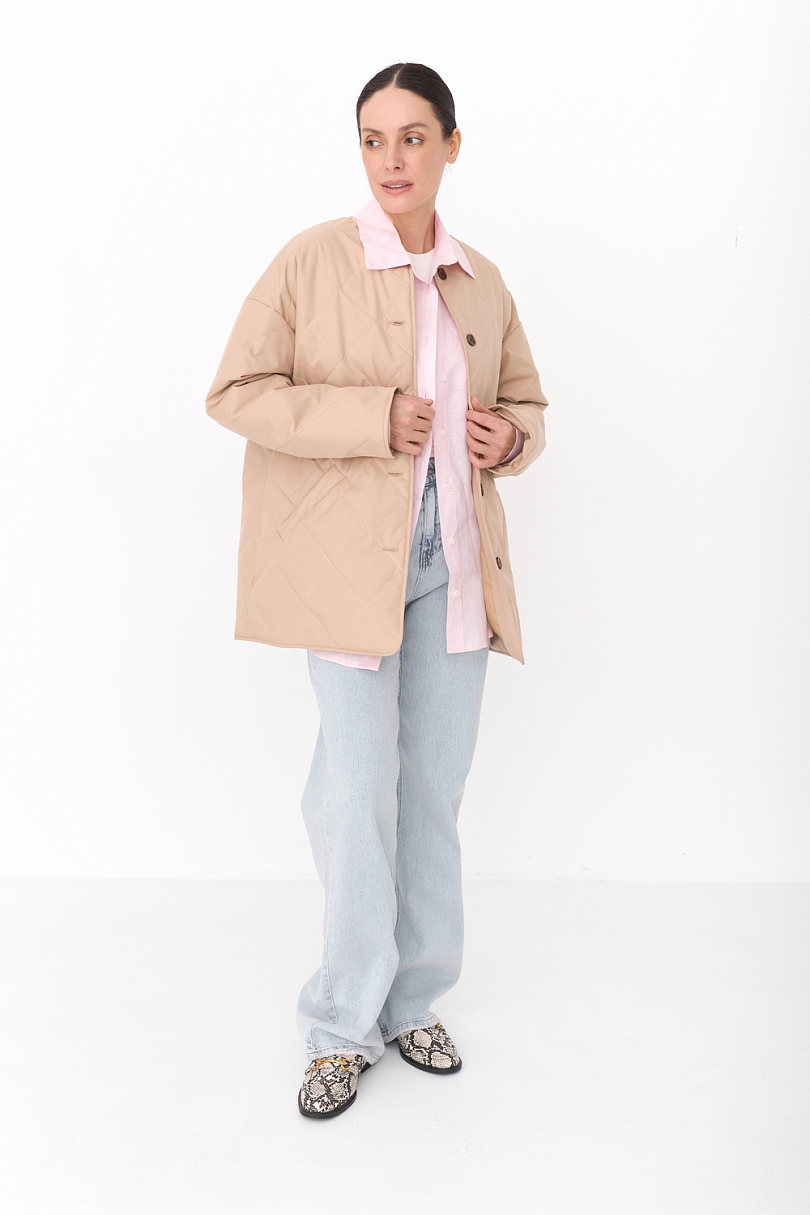 Куртка стеганная с отделкой