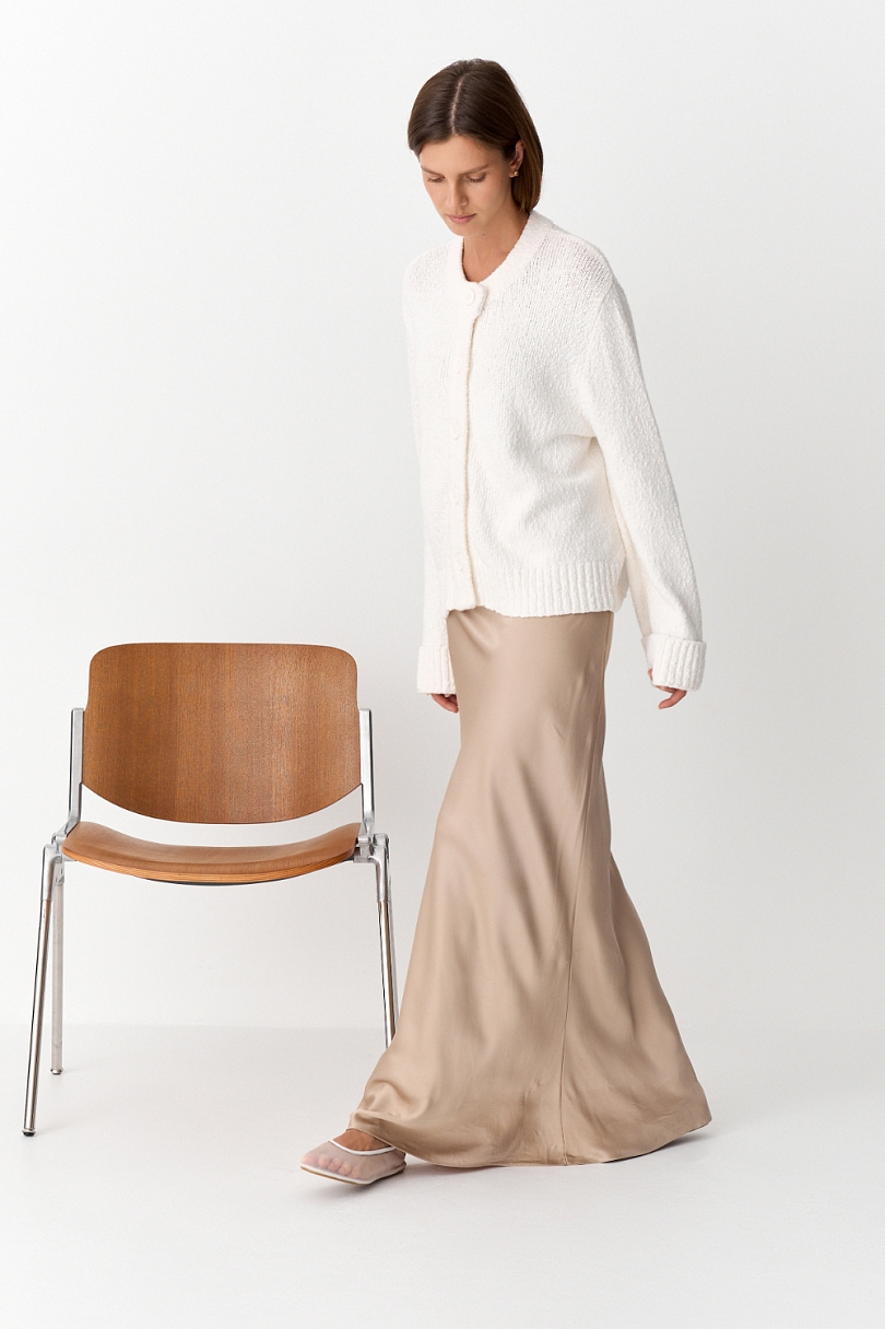 Юбка из вискозного шелка по косой