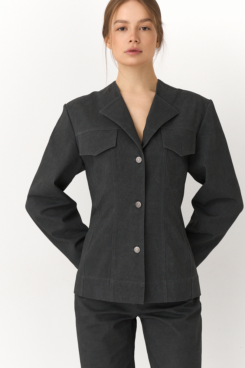 Куртка из вареного денима