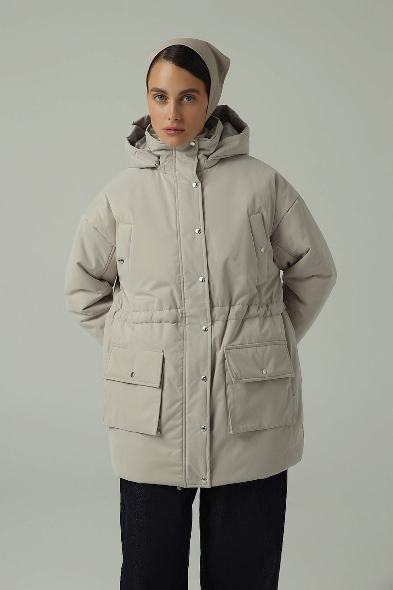 Парка утепленная с капюшоном