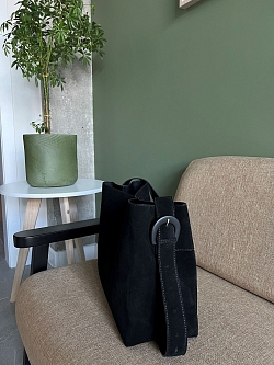 Сумка шоппер из натуральной замши