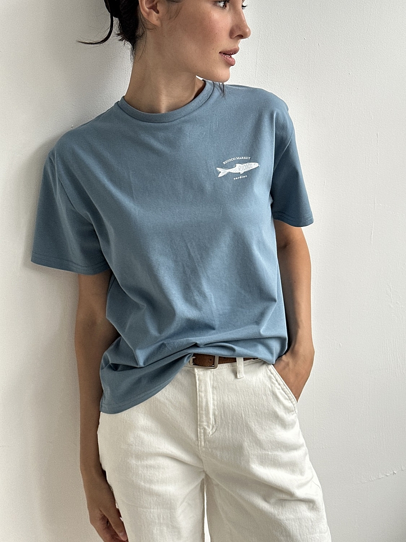 Футболка в расслабленном стиле с принтом Ricoco Market