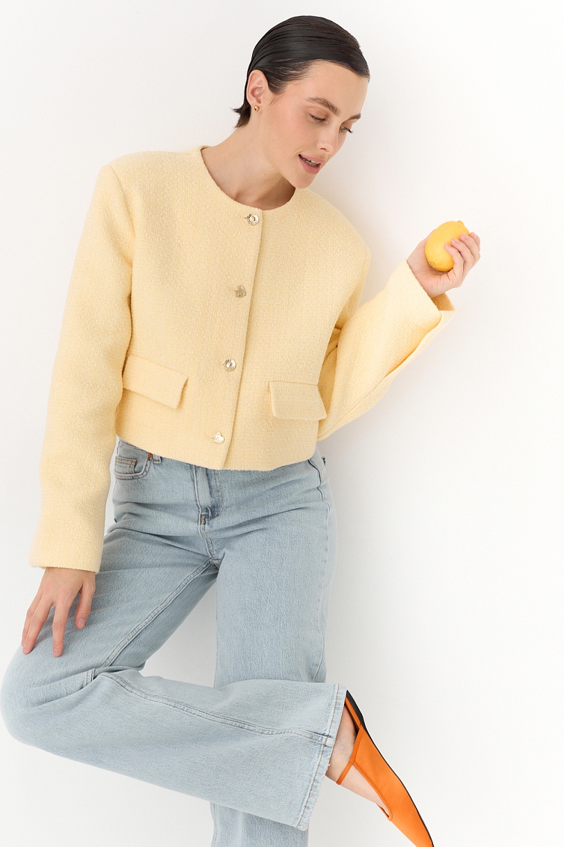 Жакет из твида укороченный