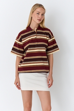Футболка-поло в полоску
