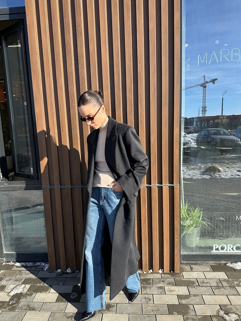 Пальто из шерсти оверсайз