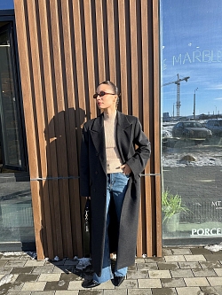 Пальто из шерсти оверсайз