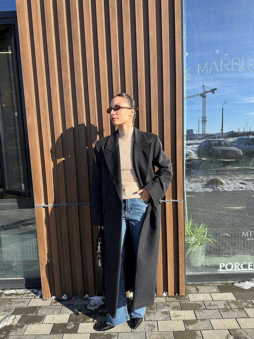 Пальто из шерсти оверсайз