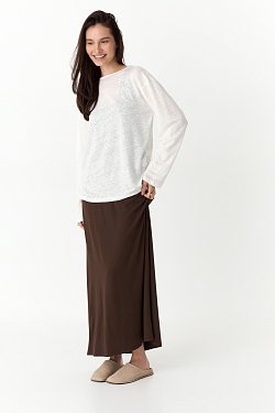 Лонгслив из 100% трикотажного льна